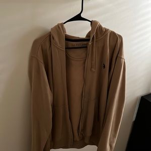 Brown Polo Ralph Lauren | L | Full Zip Hoodie